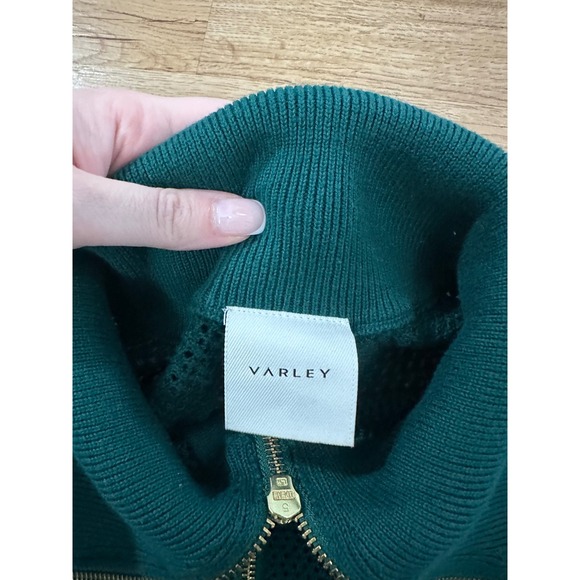 Varley Women's Medium Green Calva Half-Zip Knit sweater - Picture 3 of 4